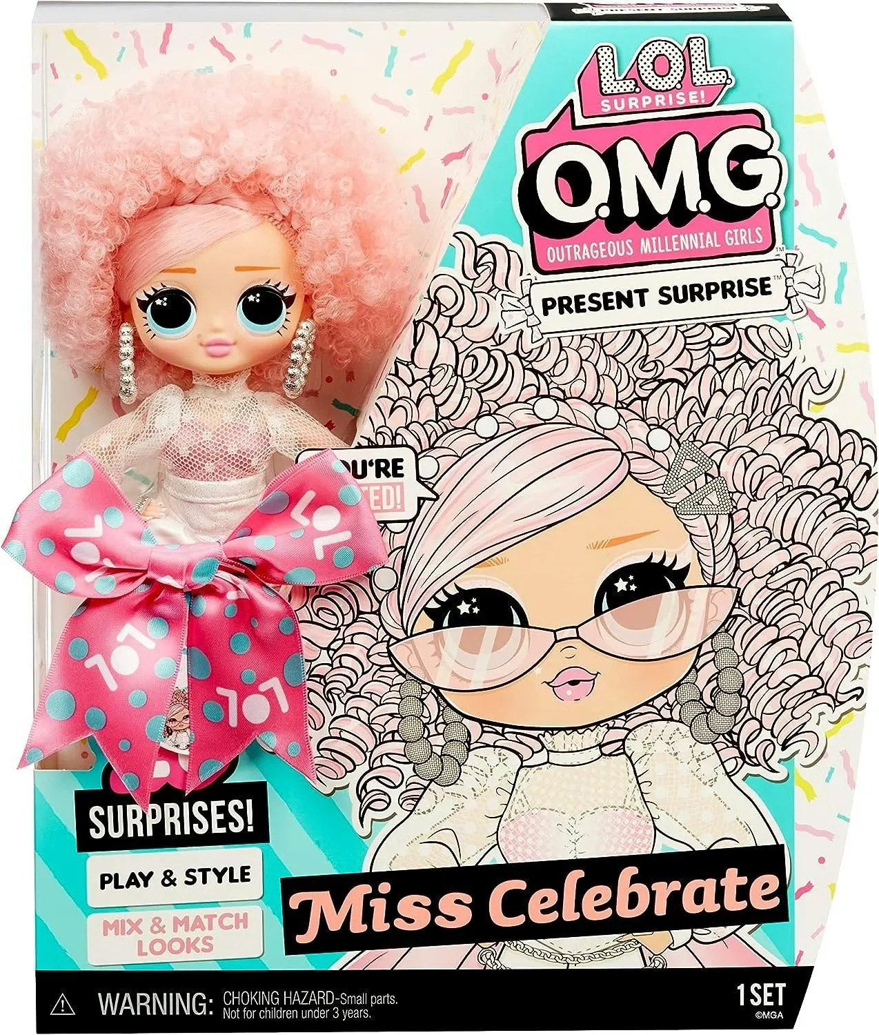 L.O.L. Surprise! OMG Present Surprise Series 2 Fashion Doll Miss Celebrate - Toys & Games