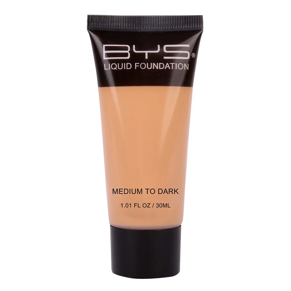BYS Tube 30ml Liquid Foundation Creamy Blendable Makeup Cosmetics Medium to Dark - Beauty