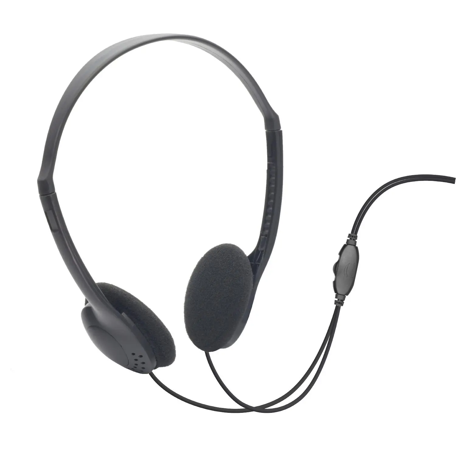 Moki Lite Wired Over Ear 3.5mm Jack Headphones w/ Volume Control Black - Electronics