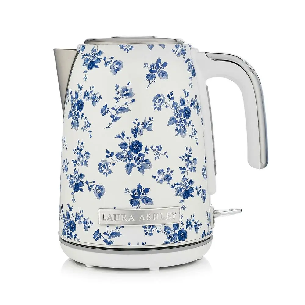 Laura Ashley Electric 1.7L Jug Kettle Stainless Steel Water Boiler China Rose - Home & Garden
