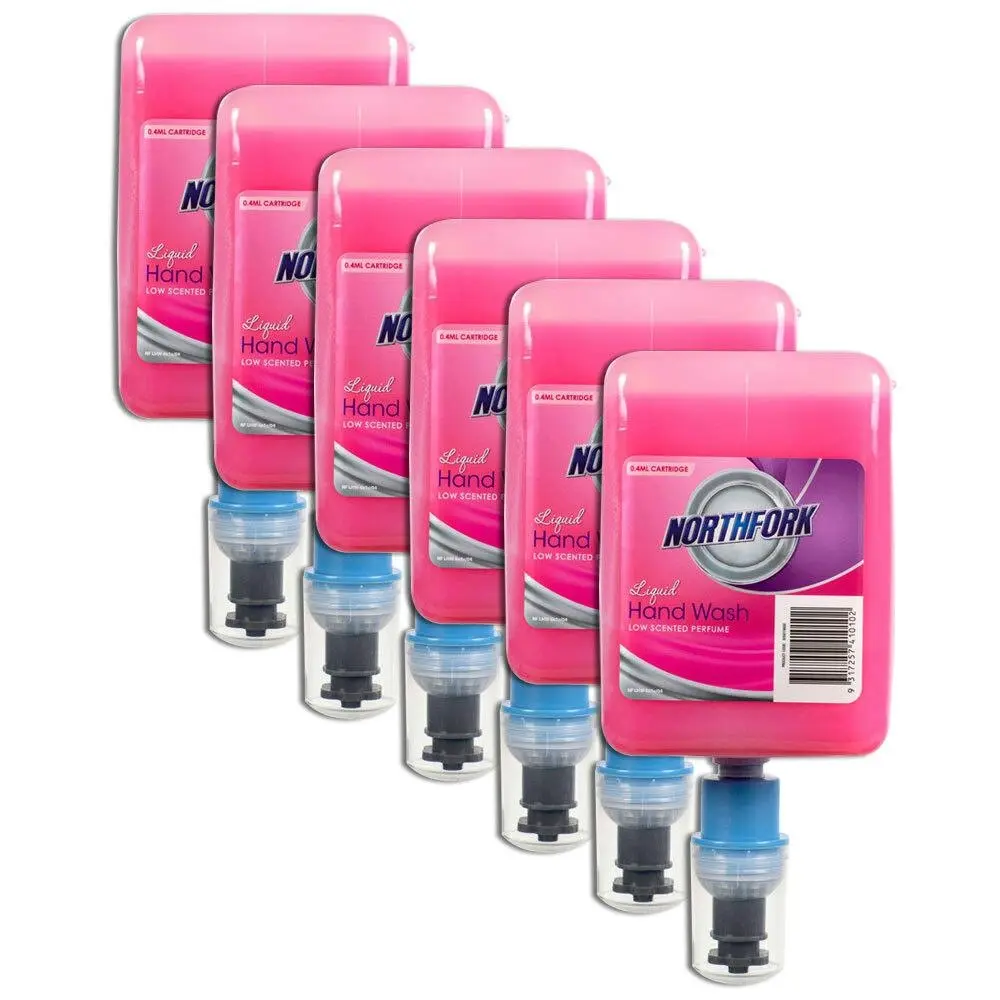 6PK Northfork 0.4ml Liquid Hand Wash Cleaner Care Cartridge Low Scented Perfume - Beauty