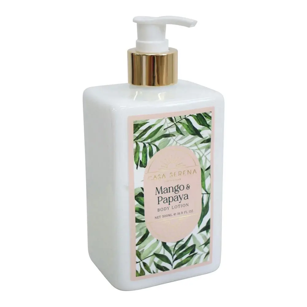 Casa Serena 500ml Body Lotion/Moisturiser Skin Moisturising Cream Mango & Papaya - Beauty