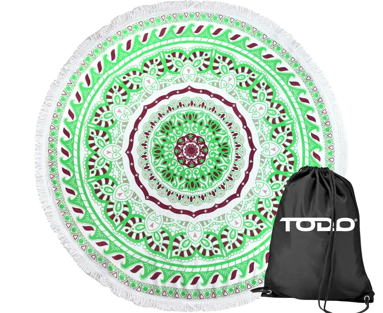 TODO Luxury Thick Microfiber Round Beach Towel Throw Rug Ttowel09 - Beauty
