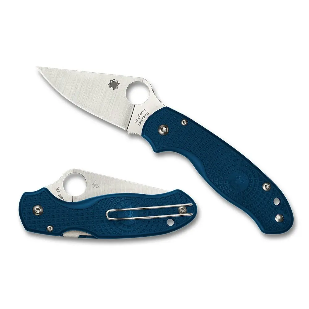 Spyderco Para 3 Plain Blade Folding Knife Ysc223pcbl - Sports & Outdoor