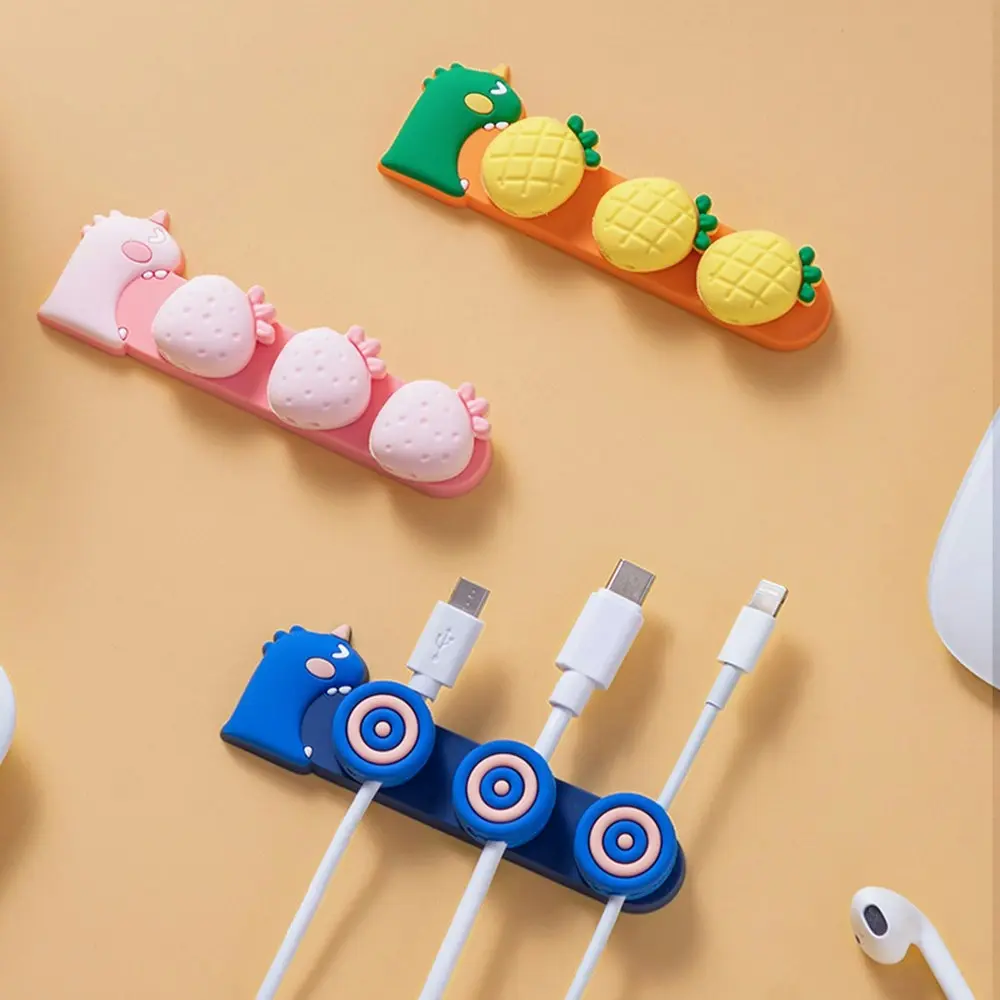 3Pcs Desktop Data Cable Magnetic Fixed Line Charging Cable Storage Holder - Electronics