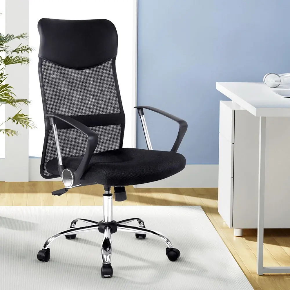 Artiss Mesh Office Chair High Back Black - Furniture