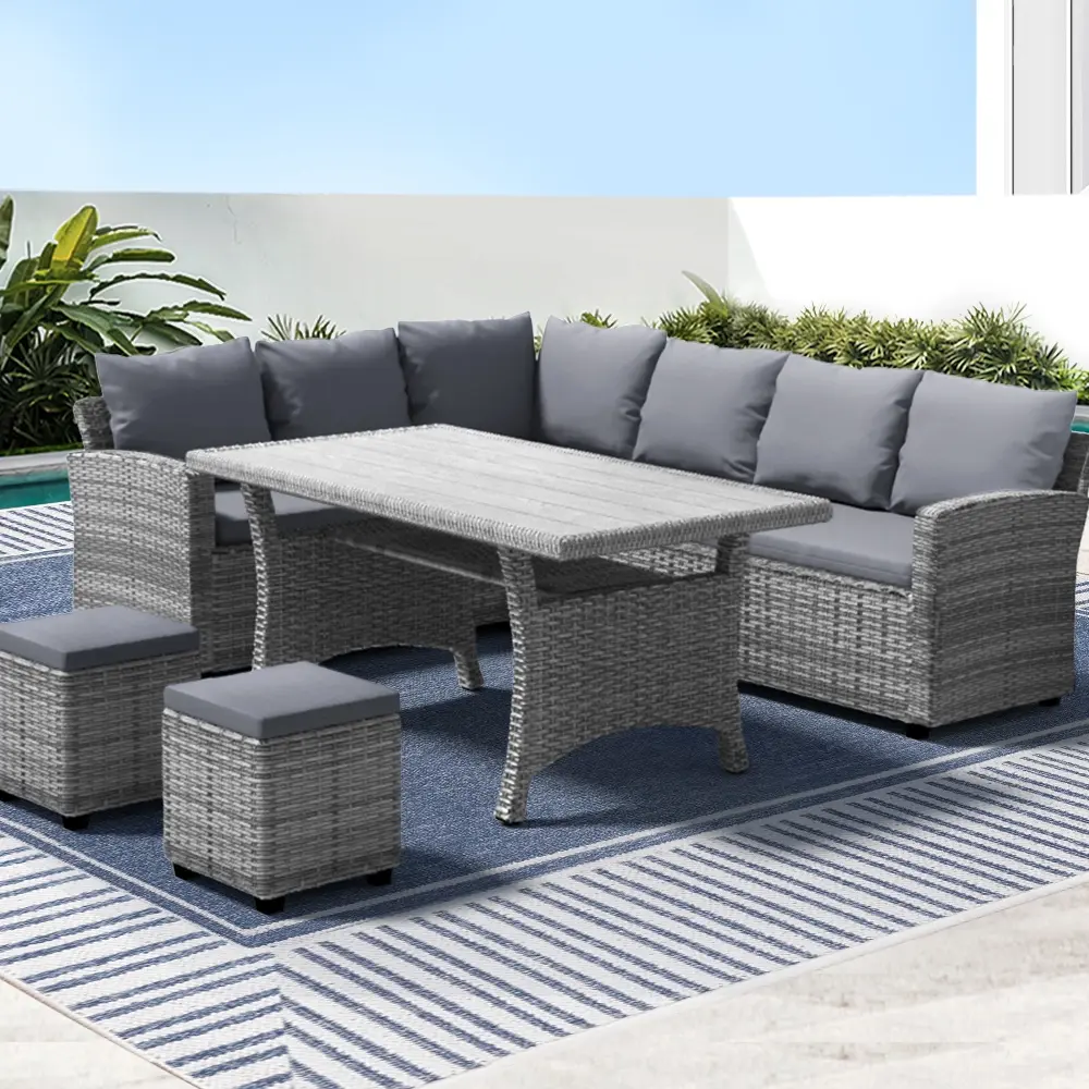 Gardeon Outdoor Dining Set Wicker Table Chairs Setting 8 Seater - Up to 65% off Outdoor Furniture