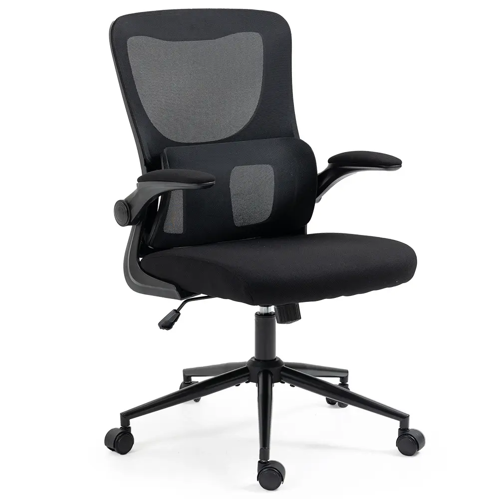 FORTIA Ergonomic Mesh Office Chair Computer Seat Adjustable Recline, Black - Furniture