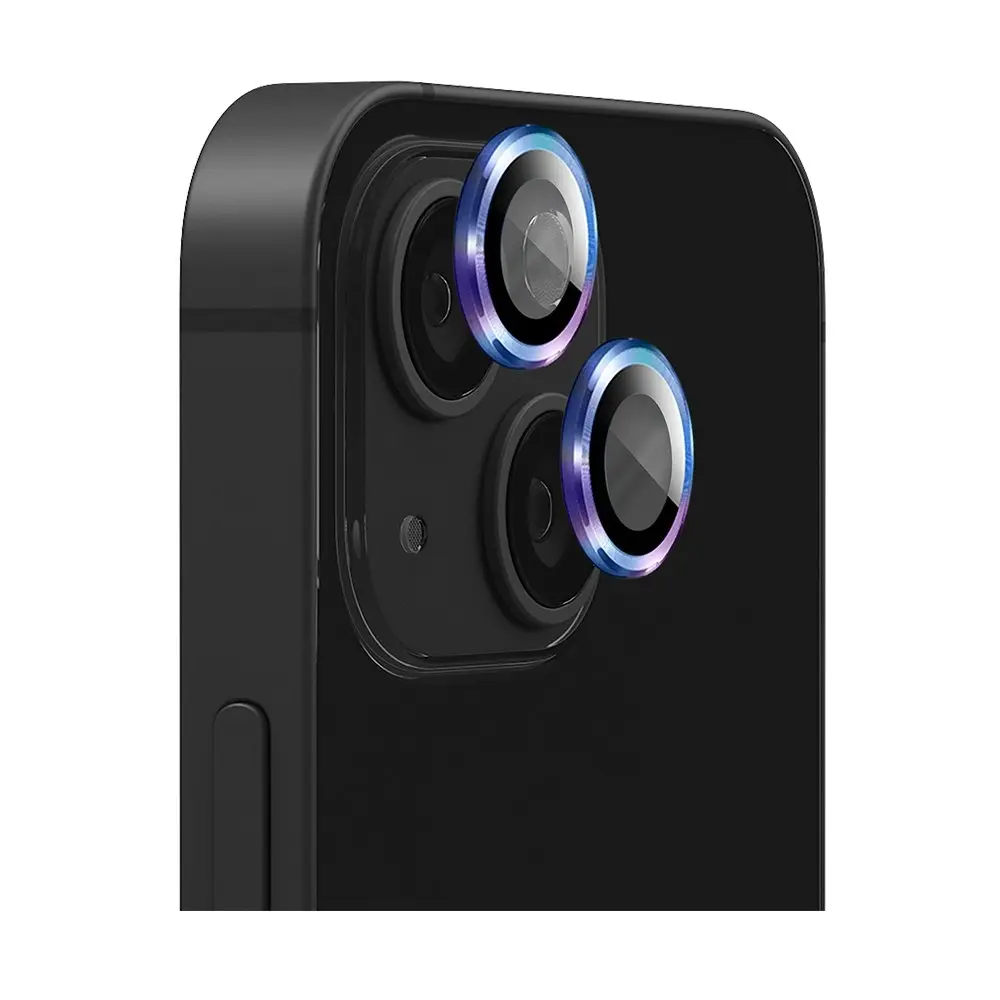 EFM Camera Protection 9H Tempered Glass Lens For Apple iPhone 15/15 Plus Rainbow - Electronics
