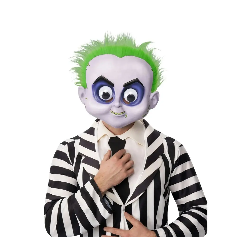 Beetlejuice Googly Eyes Plastic Face Mask Costume Party Cosplay Head Accessory - Fashion