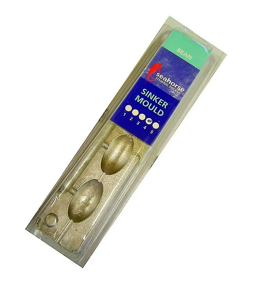 Seahorse 4 Bean Sinker Mould - Makes 4 Sinkers - Made In Australia