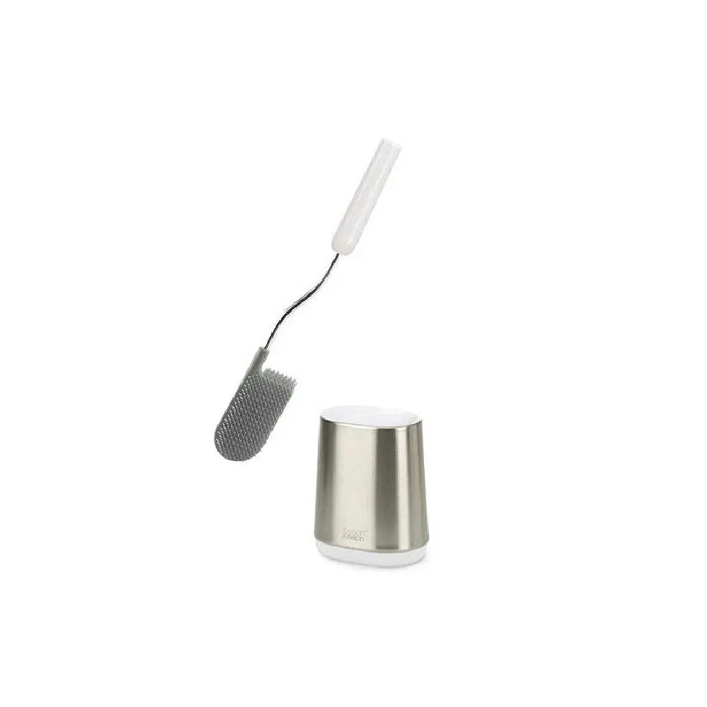 Joseph & Joseph 42.5cm Flex Lite Steel Toilet Brush w/ Holder/Storage White - Home & Garden