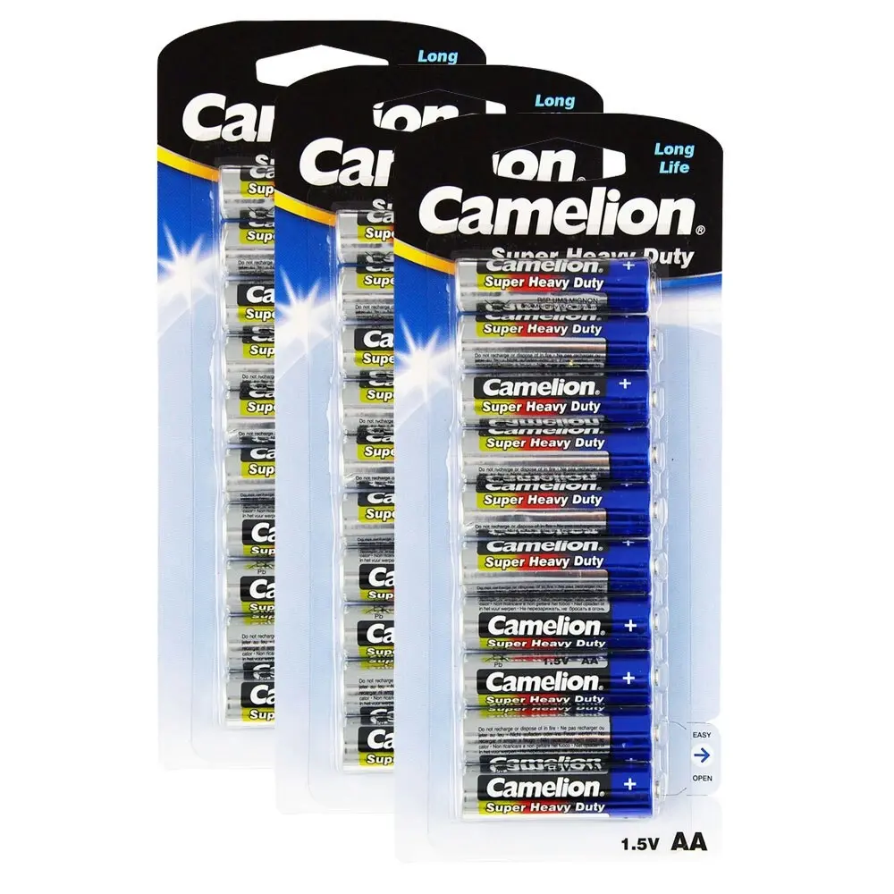 3x 10pc Camelion Super Heavy Duty AA 1.5V Battery Carbon R6P Power Batteries - Electronics