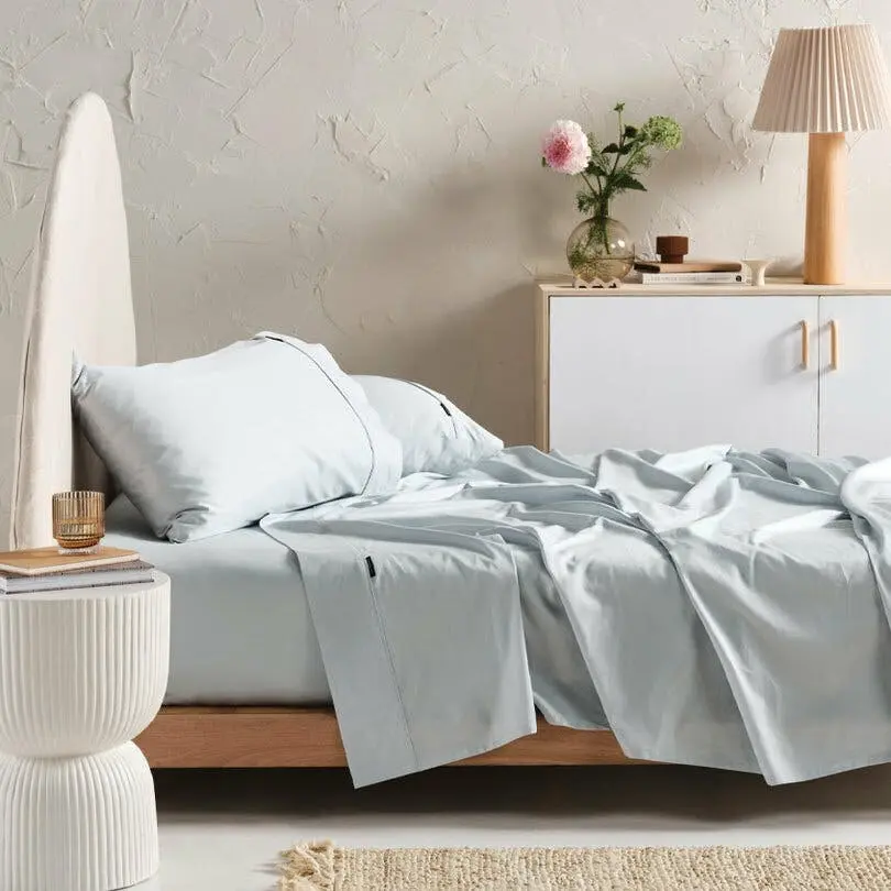 Linen House Augusta 500TC Pale Blue King Sheet Set - Home & Garden