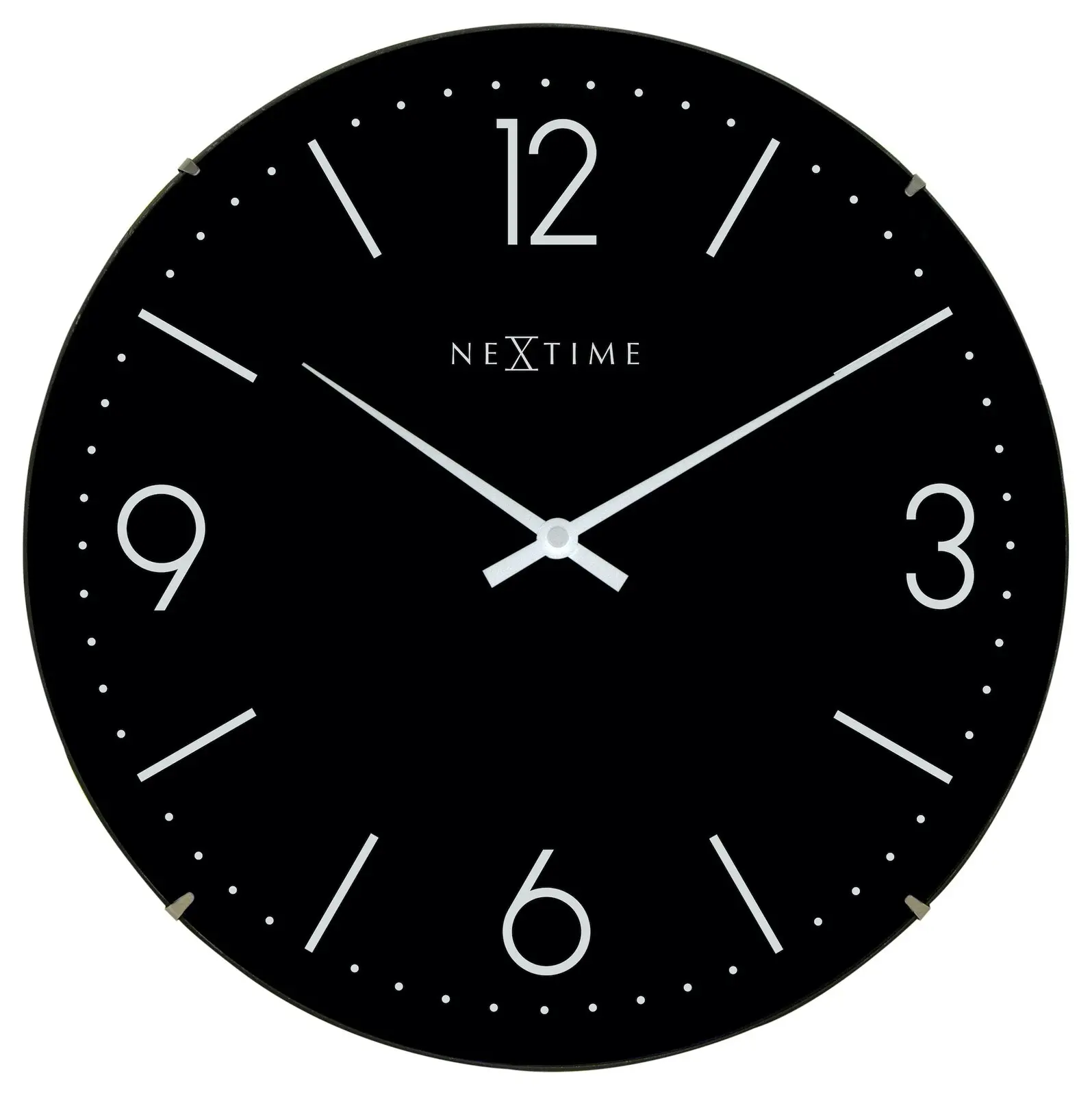 NeXtime Basic Dome 35cm Hanging Wall Clock Analogue Home/Room Round Decor Black - Home & Garden