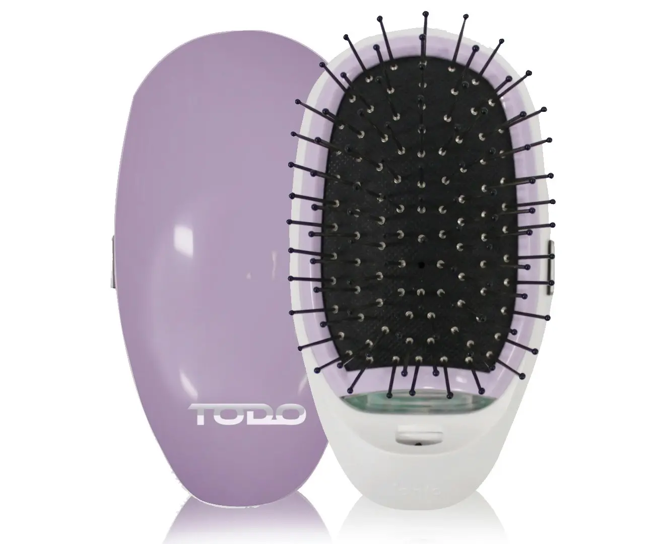 TODO Straightening Ionic Hair Brush Smooth Silky Hair Stainless Steel Lavender - Beauty