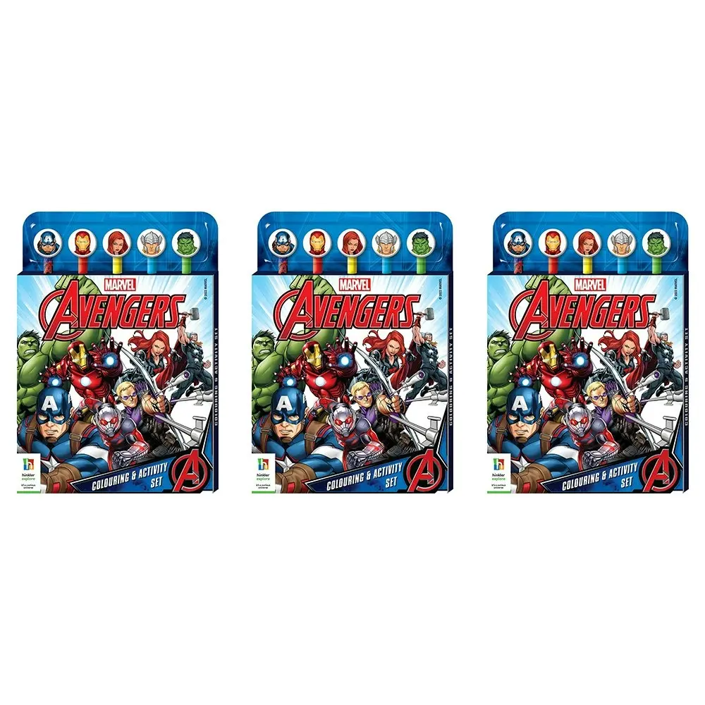 3x Kaleidoscope The Avengers Colouring & Activity Set Kids Art/Craft Kit 3y+ - Entertainment
