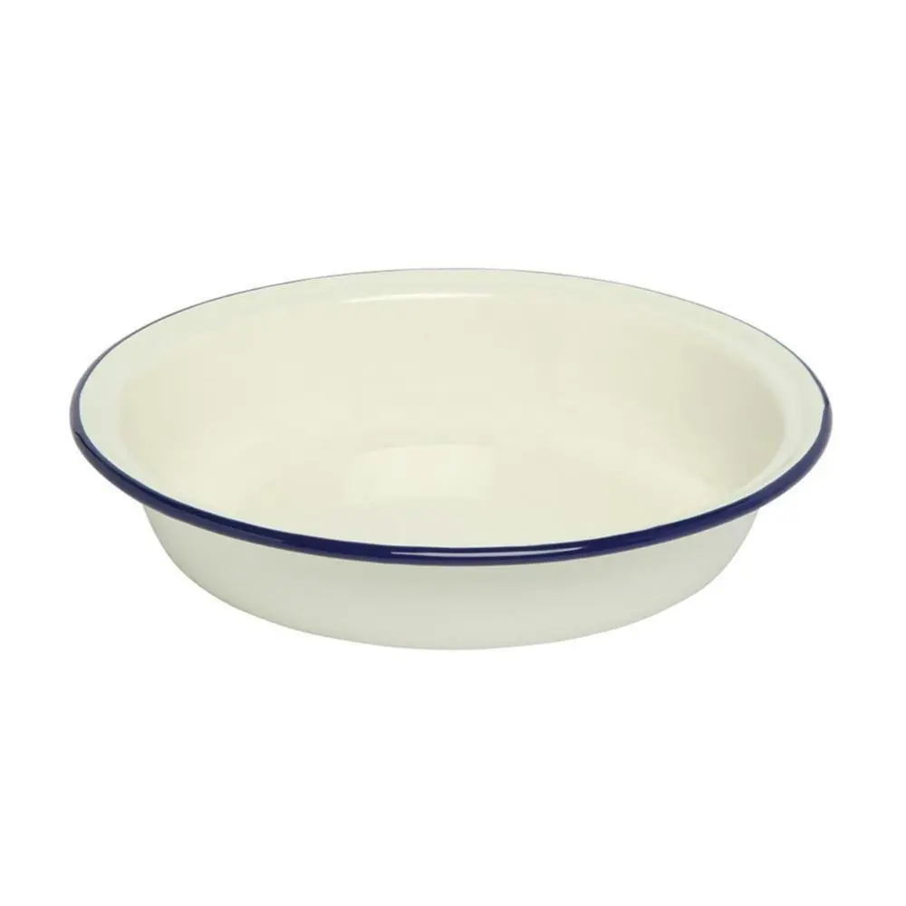 Wiltshire Double Coated Porcelain Enamel Round Pie Baking Dish 19.5cm Blue - Home & Garden