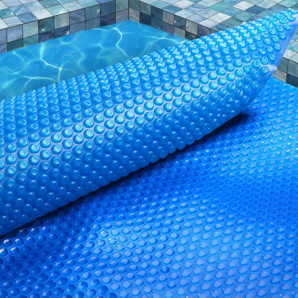 Aquabuddy Pool Cover 500 Micron 10x4m Swimming Pool Solar Blanket Blue - Home & Garden