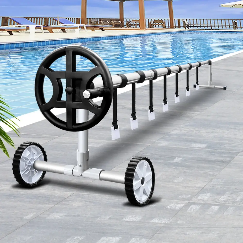 Aqua Buddy Pool Cover Roller 4m Adjustable Swimming Pool Solar Blanket Reel - Home & Garden