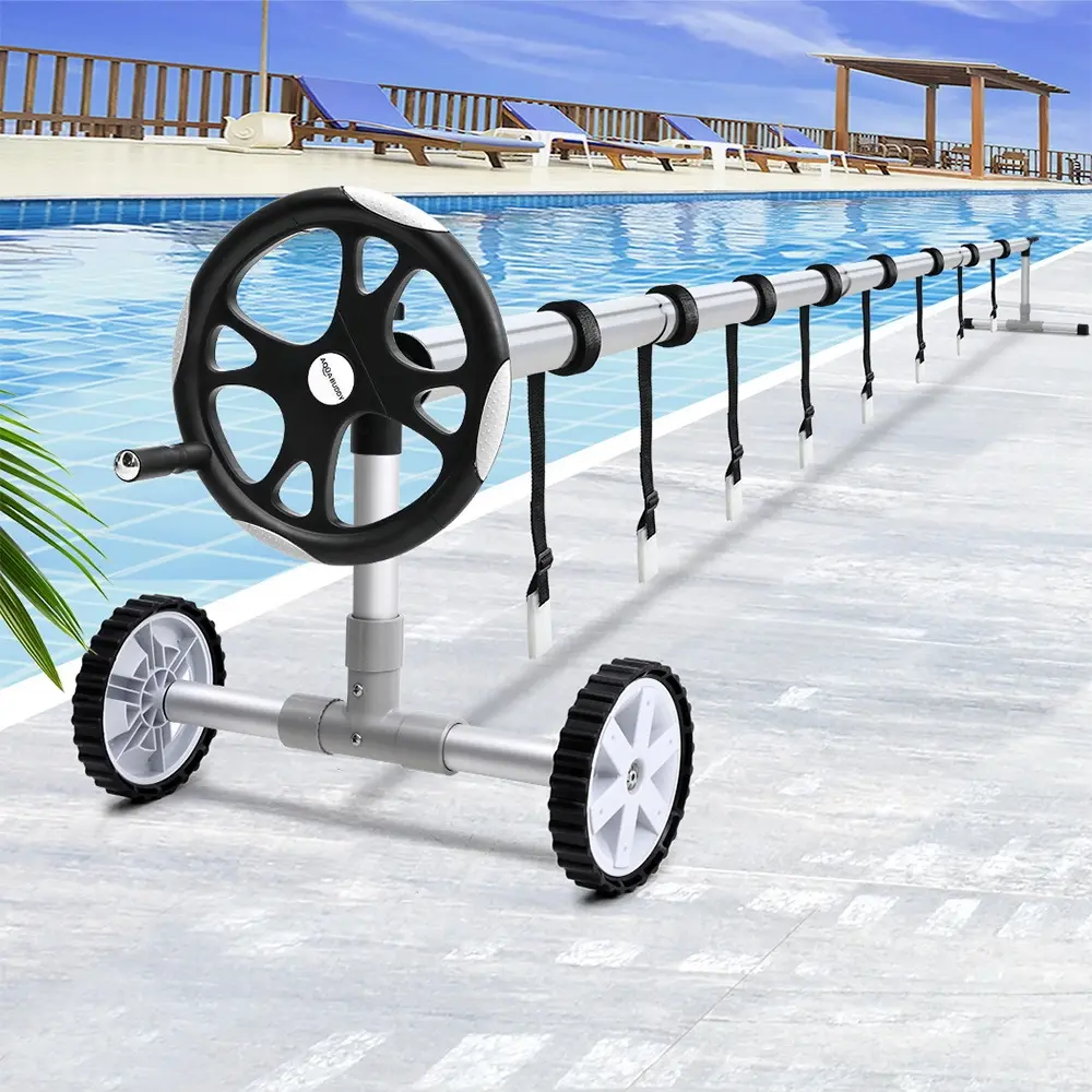 Aquabuddy Pool Cover Roller 6.55m Adjustable Swimming Pool Solar Blanket Reel - Home & Garden