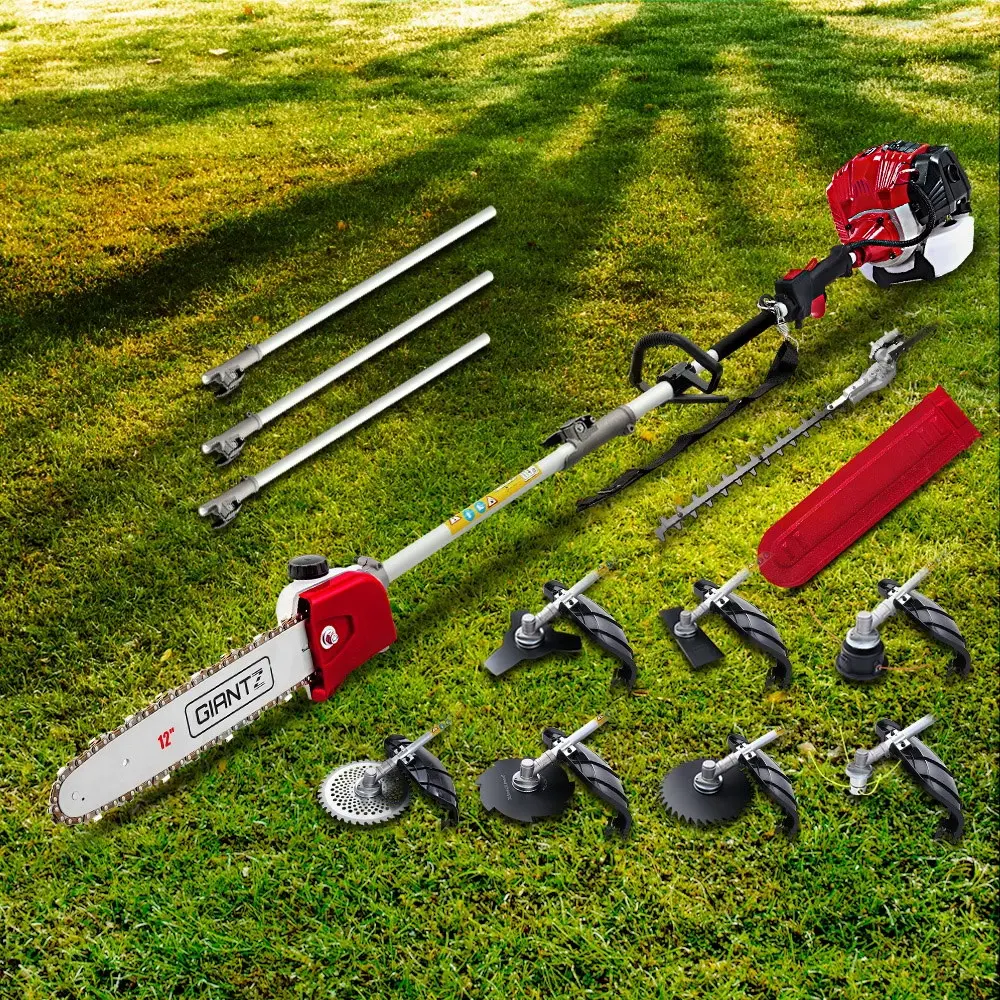 Giantz Pole Chainsaw 2 Stroke Petrol Hedge Trimmer Tree Pruner 9 In 1 - Handyman Heaven Sale