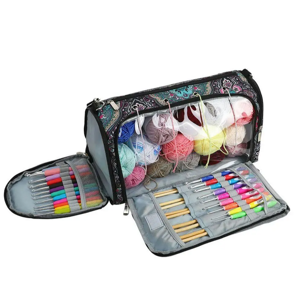 Crochet Bag Huge Knitting Bags And Totes Organizer Yarn Storage Organizer - Fashion