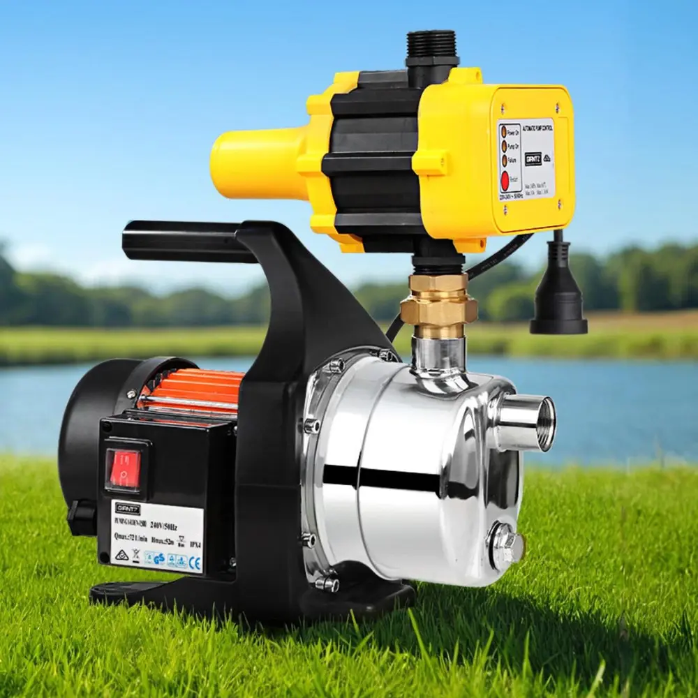 Giantz Garden Water Pump High Pressure 1500W Max. Tank Rain Farm Irrigation House Yellow - Hardware