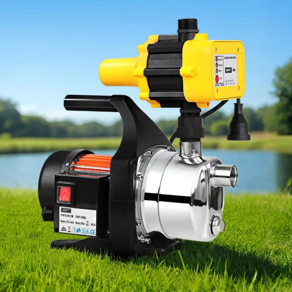 Giantz Garden Water Jet Pump High Pressure 800W Max. Tank Rain Farm Irrigation Yellow - Hardware