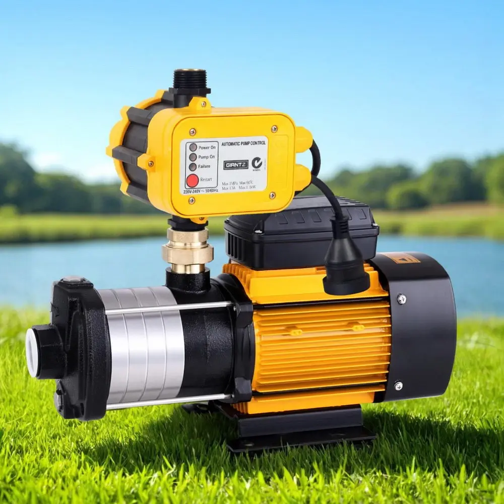 Giantz Garden Water Pump High Pressure 2000W Max 5 Stage Tank Irrigation Transfer Booster Yellow - Hardware