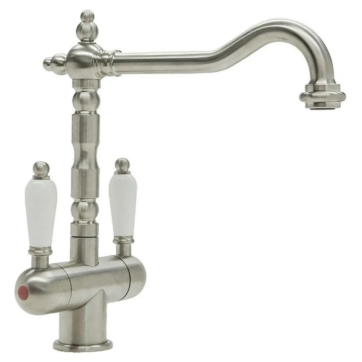 Turner Hastings Franc s Twin Mixer Tap Brushed Nickel - Hardware