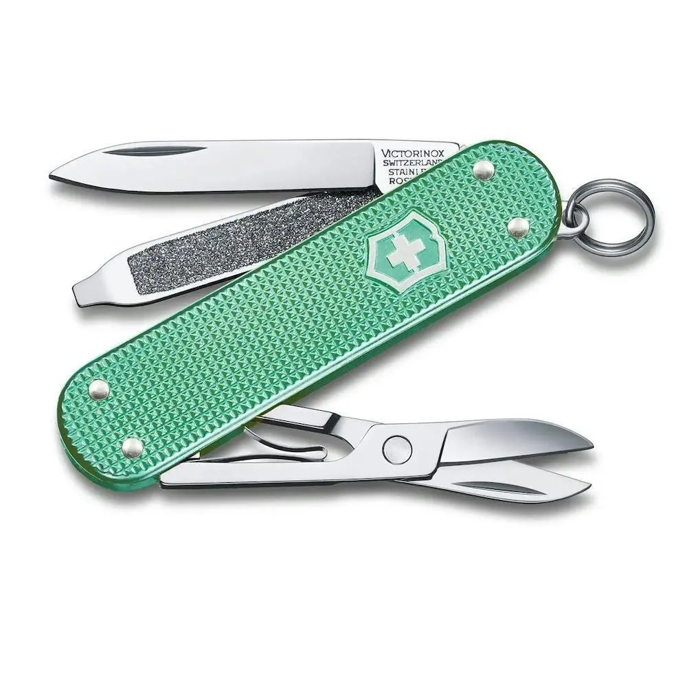 Victorinox Classic SD Alox Swiss Army Pocket Knife | Minty Mint - Sports & Outdoor