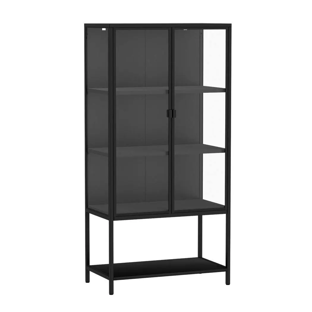 Stacked Tempered Glass Display Cabinet 4Tier Clear Showcase Bookcase Steel Frame - Toys & Games