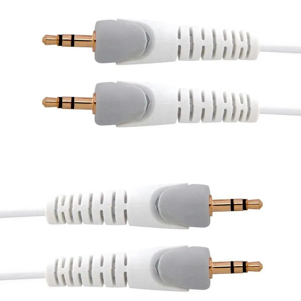 2x Westinghouse 1.5m Audio/AUX Cable Gold 3.5mm Male f/ MP3 Player Smartphones - Electronics