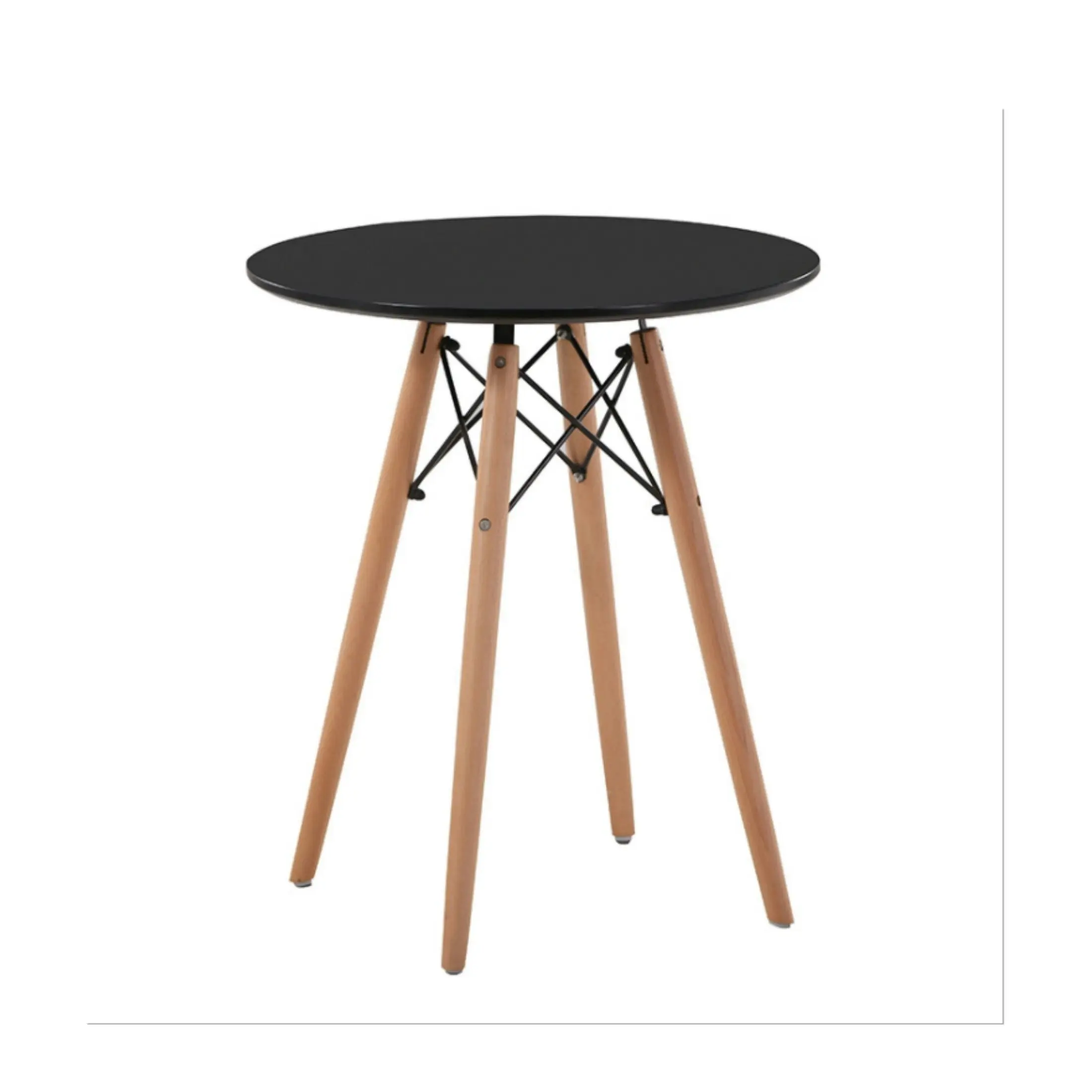 Oliver 80 cm Round Dining Table Black - Furniture