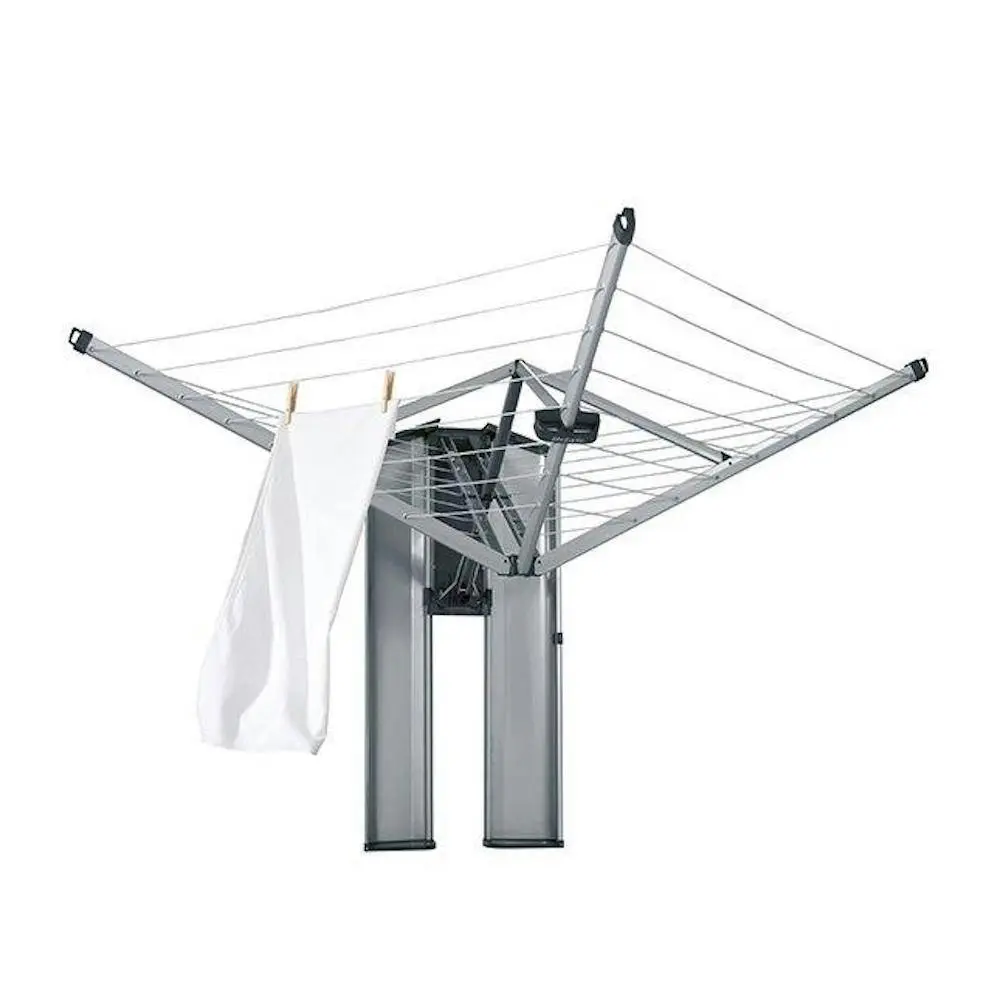 Brabantia Wall Fix Fold Away Clothes Line 24m W/ Storage Box - Home & Garden