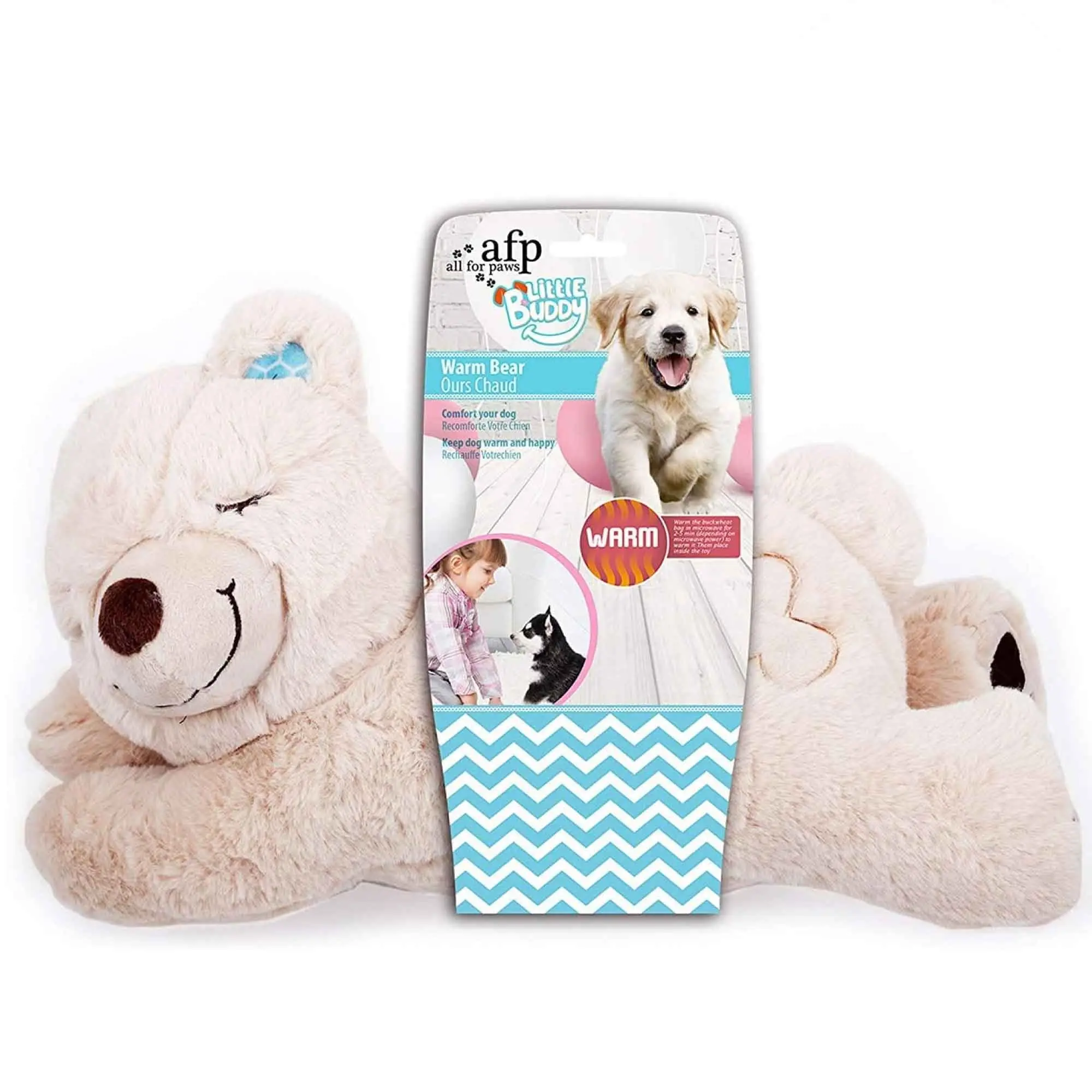 Puppy Warm Toy Bear Dog Heat Pack Comfort Plush Soft Toys Feeling Sleep Aid AFP - Pets