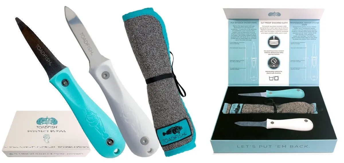Toadfish Outfitters Oyster Shucking Knife Bundle - Sports & Outdoor