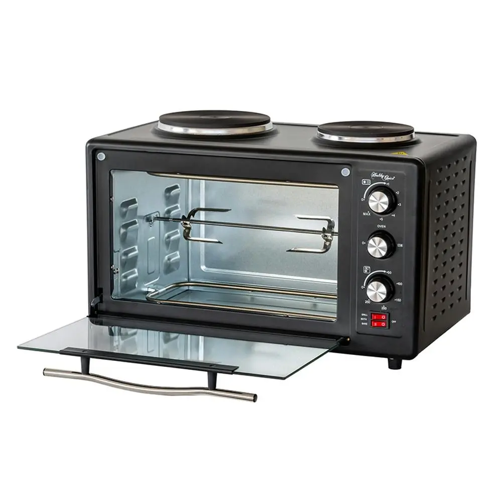 34L 1700W Portable Electric Rotisserie Grill/Toaster Oven/Dual Cooktop/Hot Plate - Home & Garden