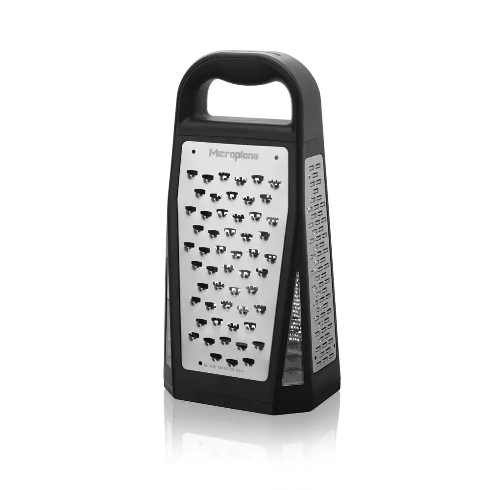 Microplane Elite Kitchen 5in1 Stainless Steel Vegetable/Cheese Box Grater Black - Home & Garden