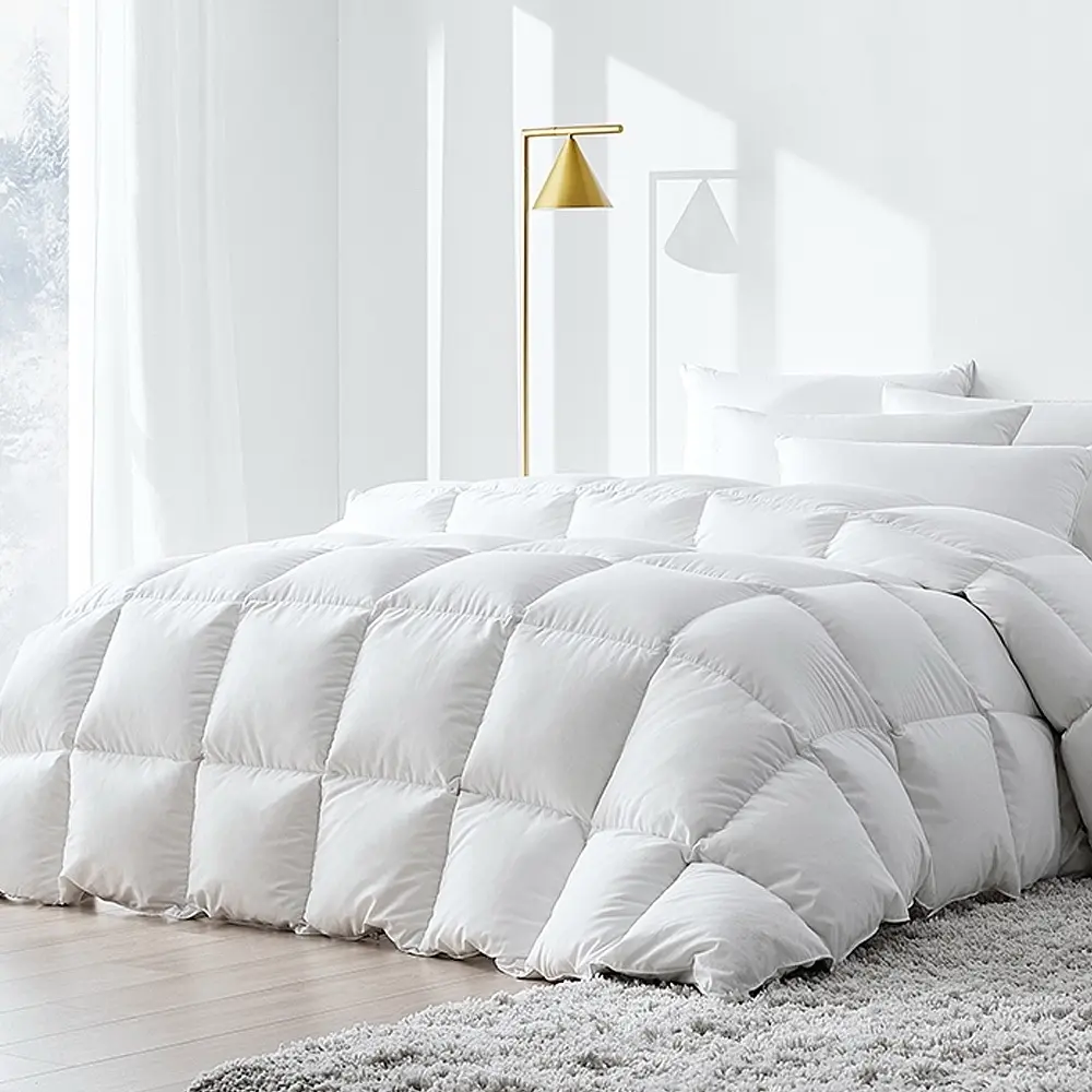 Giselle Bedding 500GSM Duck Down Feather Quilt Super King - Home & Garden