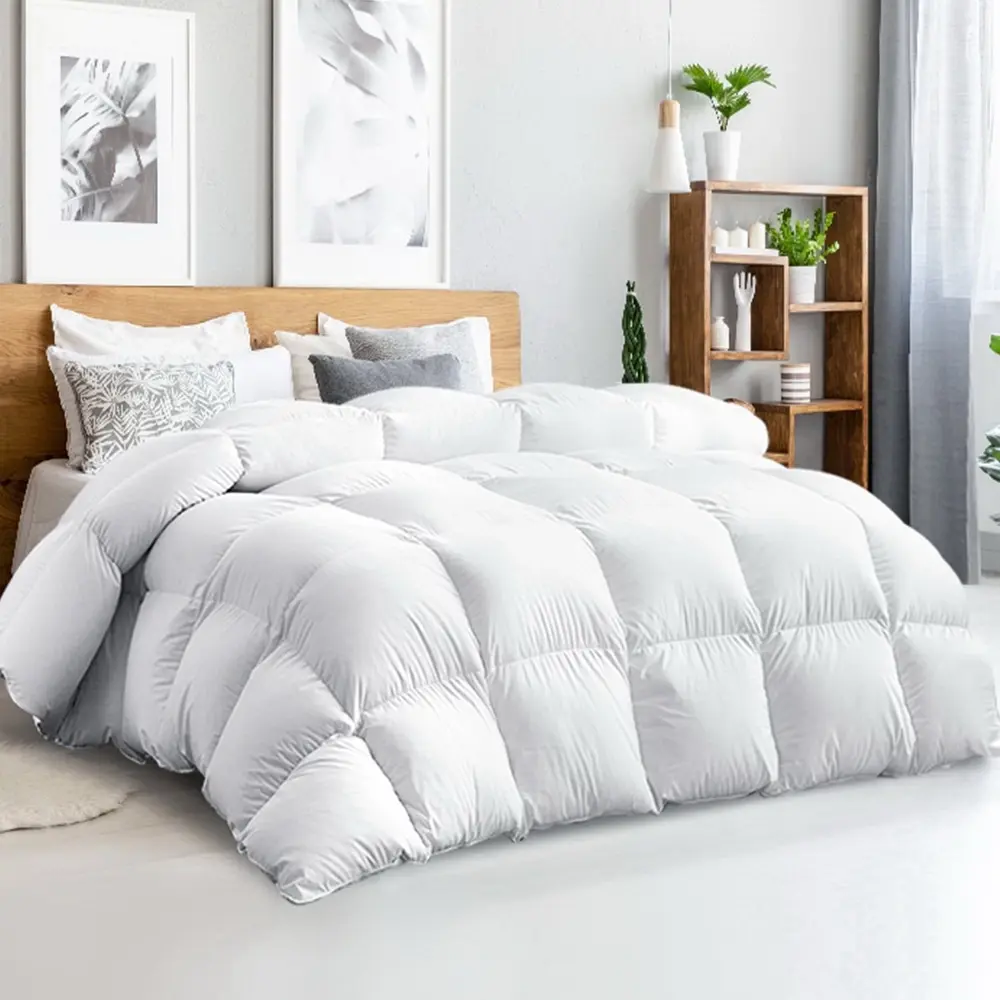 Giselle Bedding 500GSM Goose Down Feather Quilt King - Winter Warmers up to 70% Off