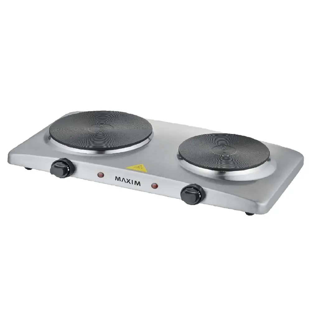 Maxim Kitchenpro 2400w Temperature Controlled Electric Portable Twin Hotplate - Home & Garden
