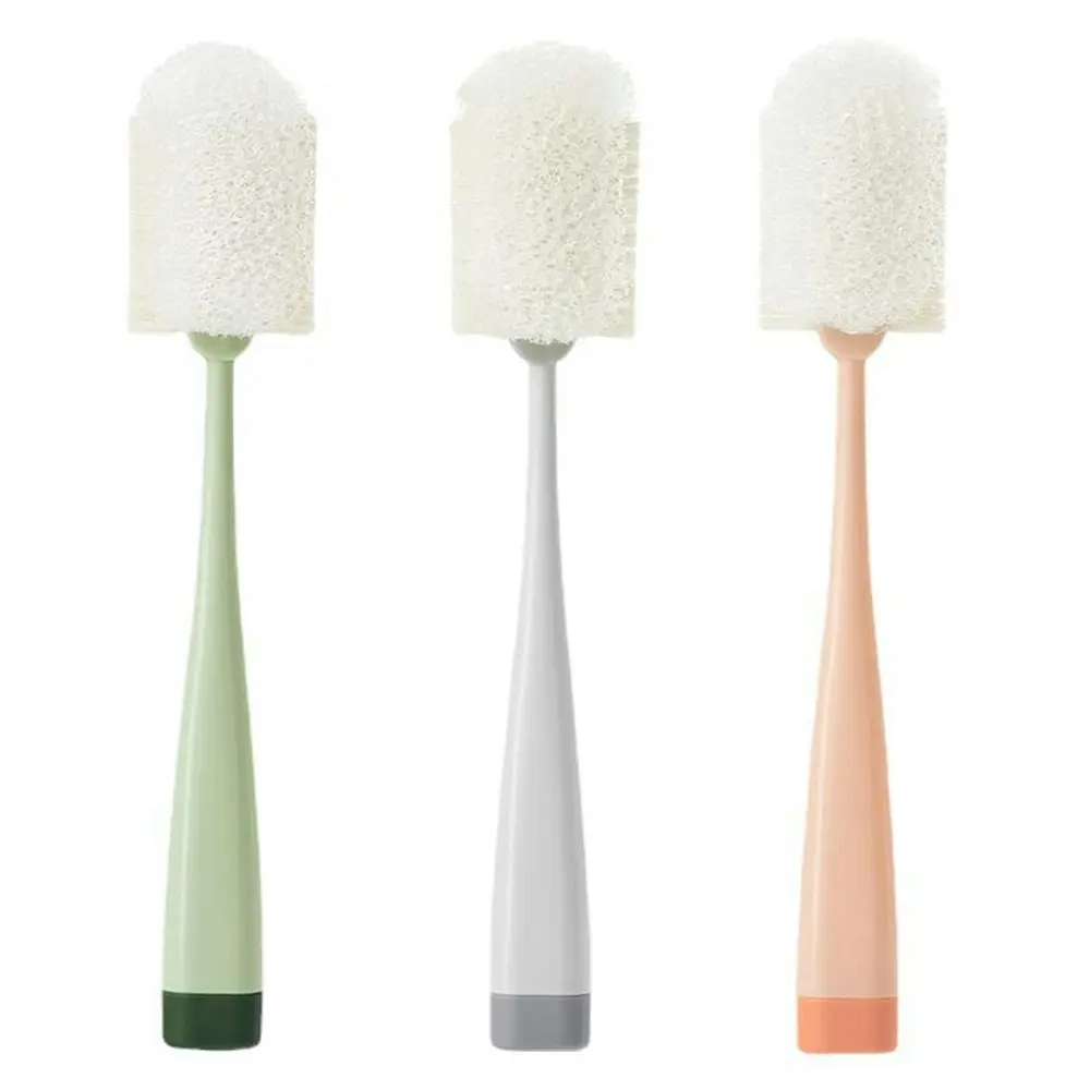 3Pcs Long Handle Bottle Brush Cleaner Cups Scrubber Sponge Cleaning Brush - Home & Garden