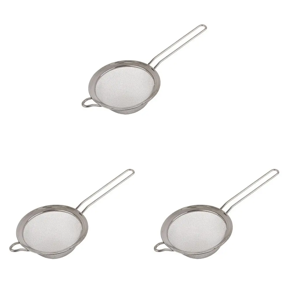 3x Appetito Stainless Steel Mesh Strainer Home Kitchen Cooking Utensil 15cm - Home & Garden