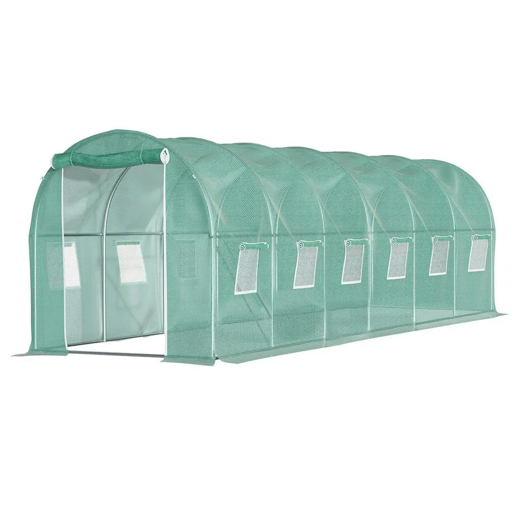 Lambu Greenhouse Walk-In Green House Shed Storage Hoop Tunnel Polytunnel PE 6m