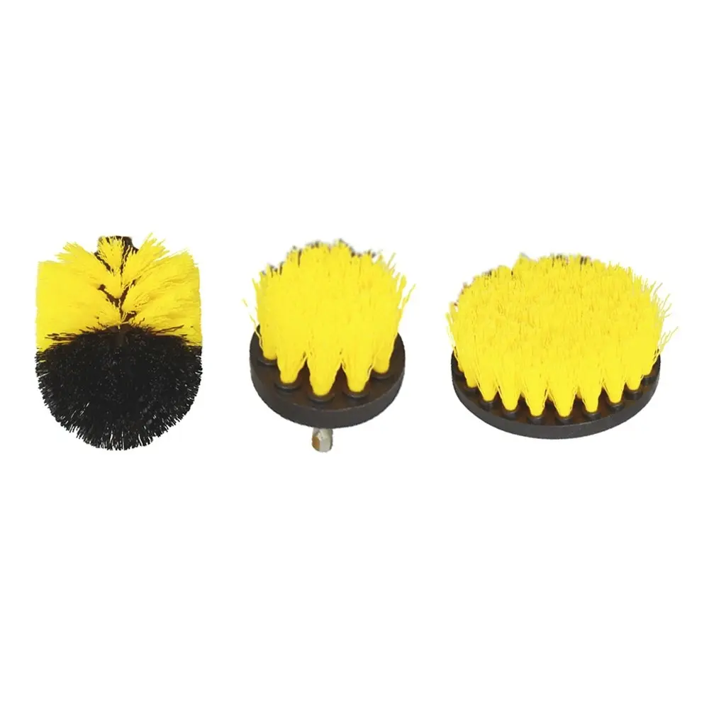 3p Hercules Universal Cordless Drill Nylon Scrub Brush Head Cleaning Attachments - Home & Garden