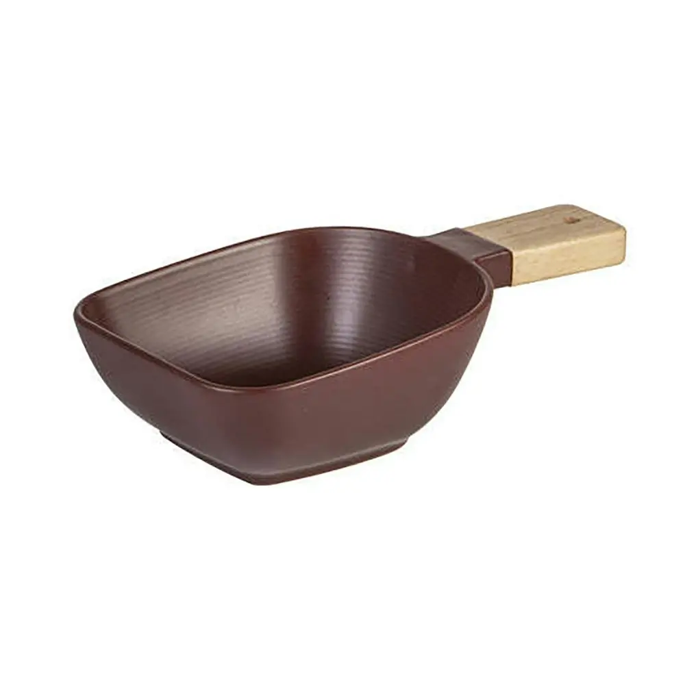 Ladelle Linear Texture Wine 23cm Porcelain Dish Food Bowl w/ Serve Stick Small - Home & Garden