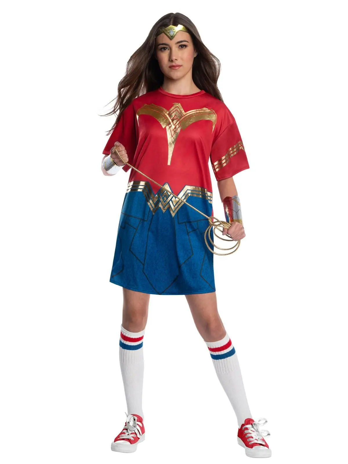 DC Comics Wonder Woman 1984 Oversized Tee Dress Up Halloween Costume Size Teen - Fashion