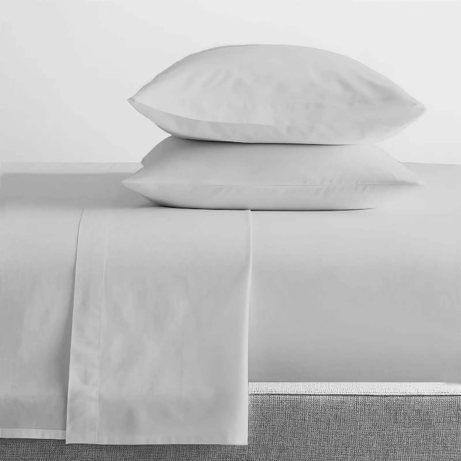Renee Taylor Queen Bed Sheet/Pillowcase Set 300TC Organic Cotton Bedding Vapour - Home & Garden